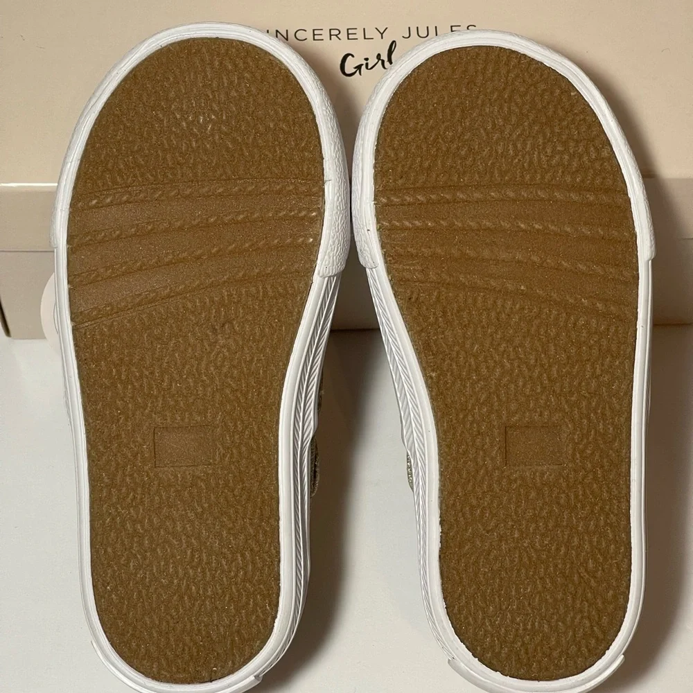 Sincerely Jules Toddler Gold Glitter Mary Jane Sneakers | Comfort Insole | NWT